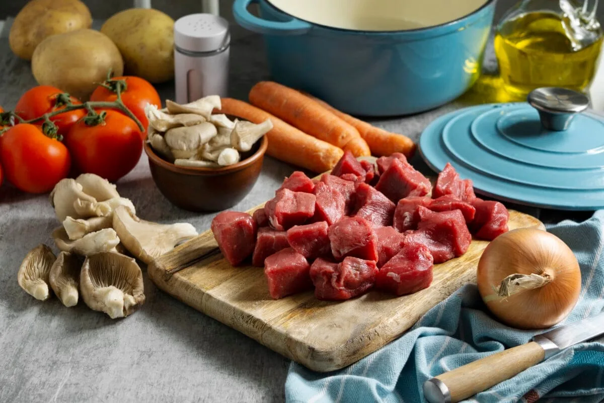 raw-beef-wooden-board-high-angle Authentic Caldo de Res