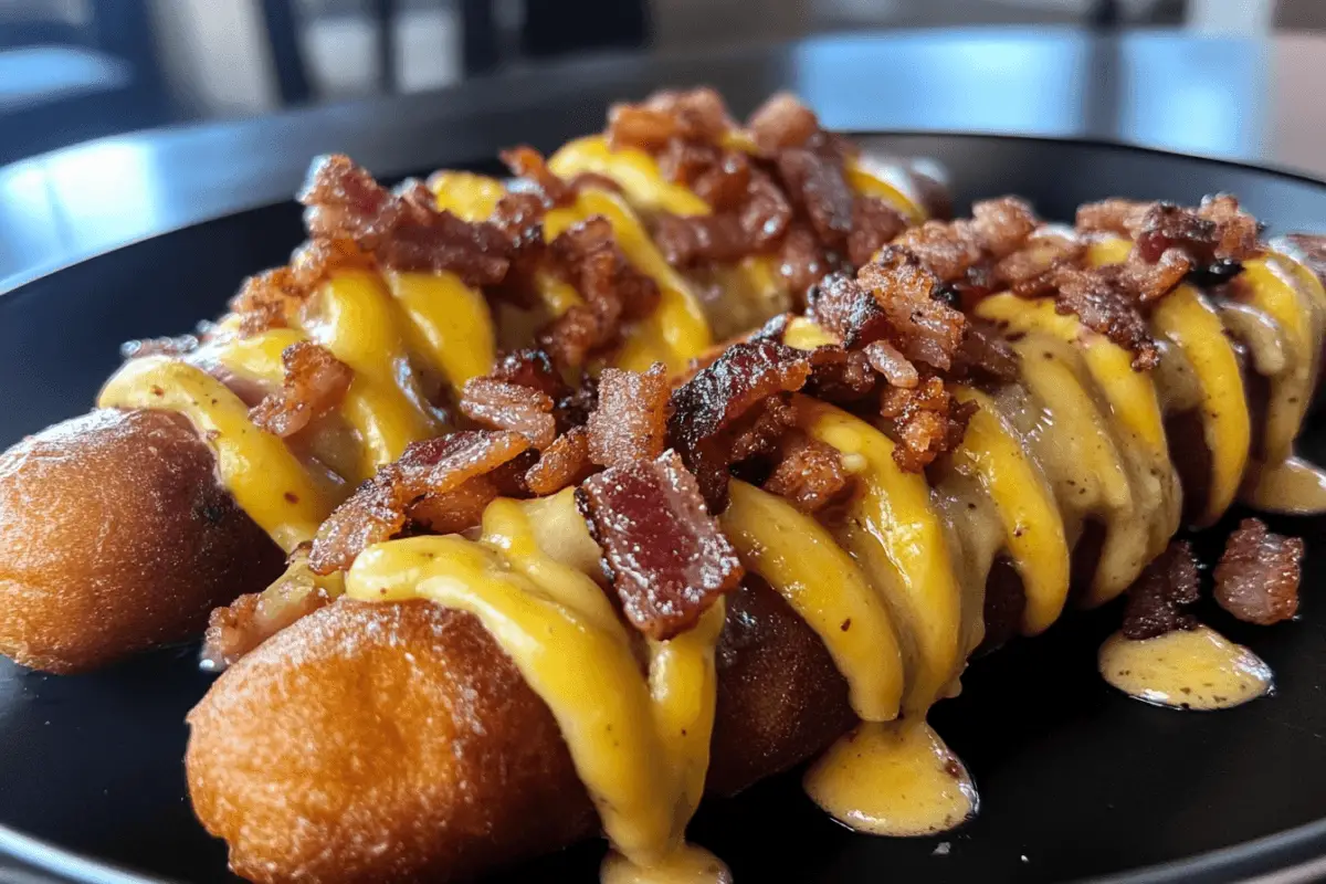 Deep-Fried Bacon Cheeseburger Corn Dogs