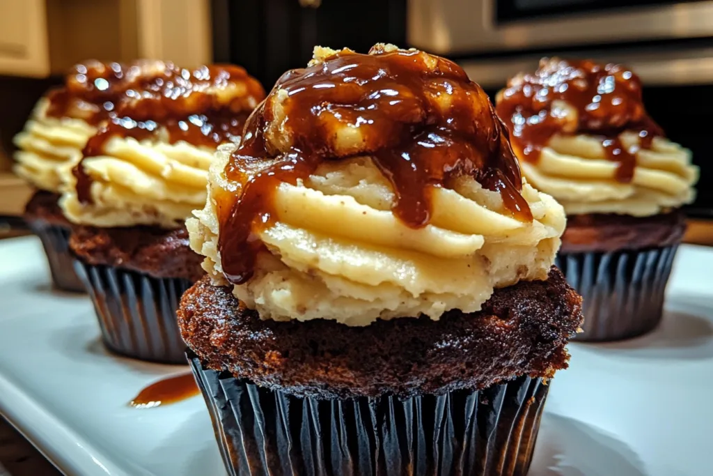 Smoky Bourbon BBQ Bacon Meatloaf Cupcakes